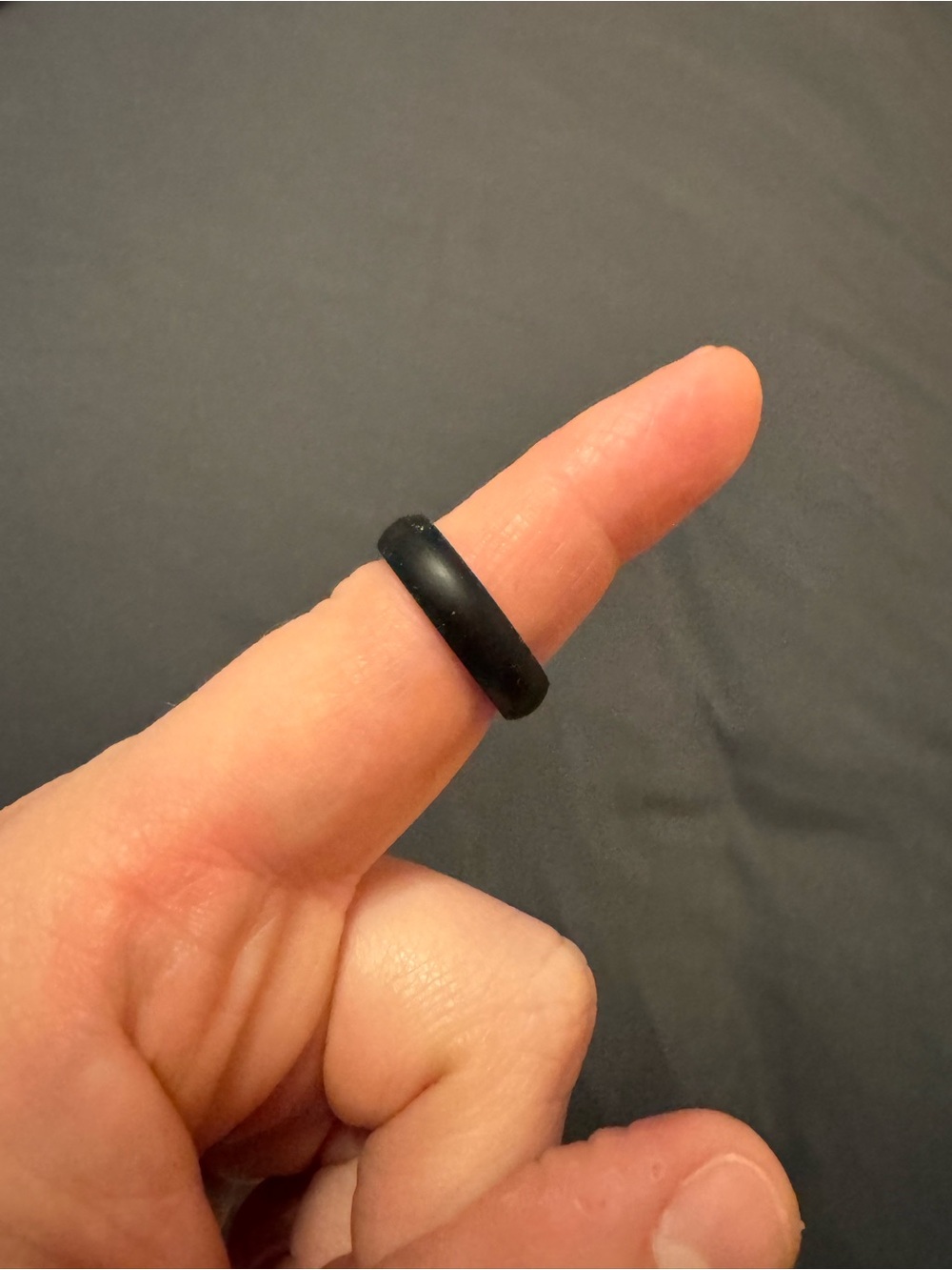Classic Black Silicone Ring size 7